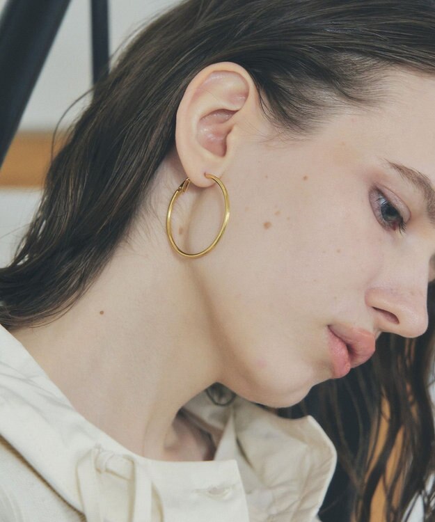 YECCA VECCA ステンレスフープピアス Gold
