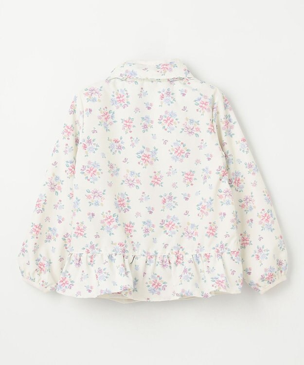 ANY KIDS 裾ペプラム 花柄 ブルゾン エクリュ系