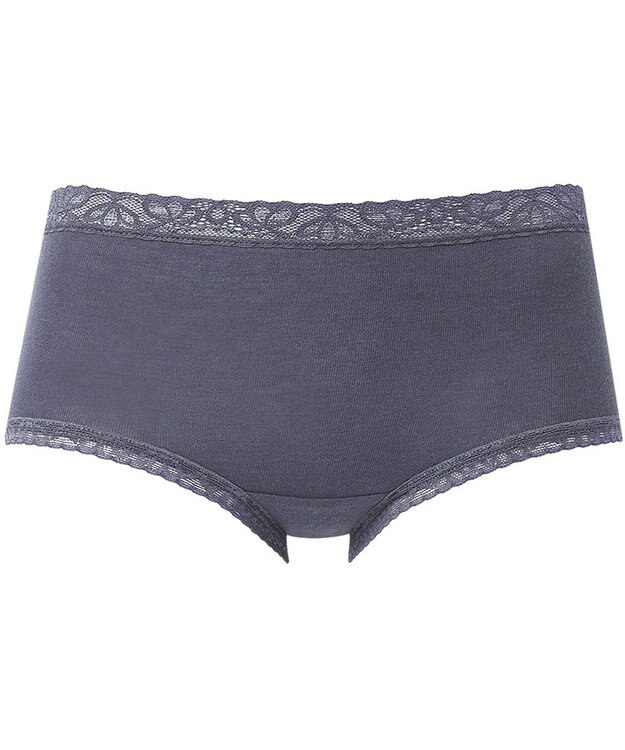 Wing ショーツ 綿混(身生地部) やさしい肌あたり 【デイリーフィット やわらかコットン】 はきこみ丈ふつう EC2330 ウイング／ワコール バイオレット