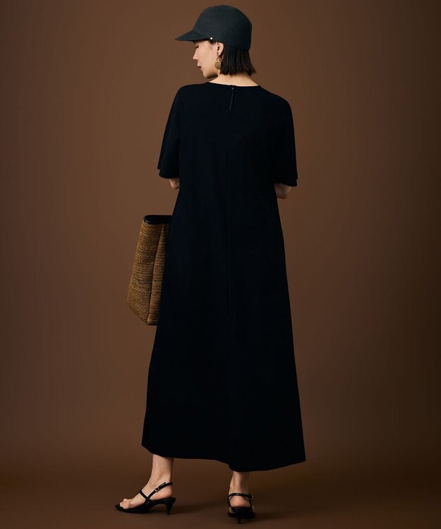 自由区 リラクシージャージー ドレス ブラック