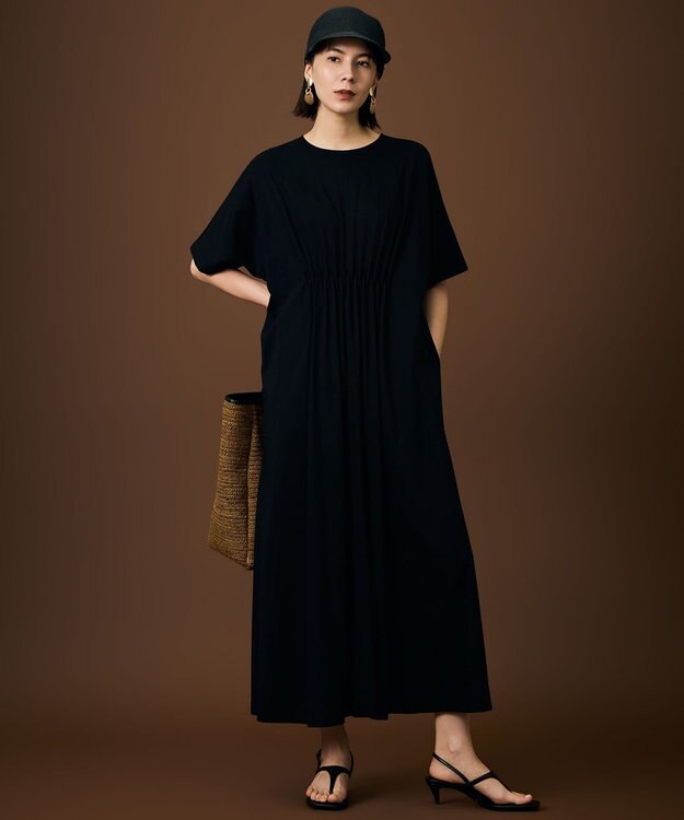 自由区 リラクシージャージー ドレス ブラック
