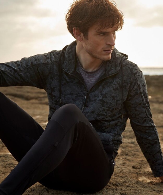 JOSEPH ABBOUD MOUNTAIN 【UNISEX】クールスキンガードカモ パーカー ブラック系7