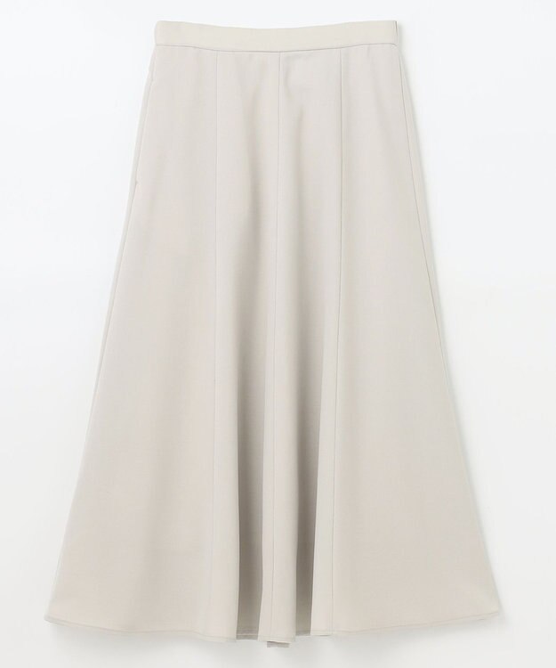 ANY リネンライクオックス フレアスカート サンドベージュ