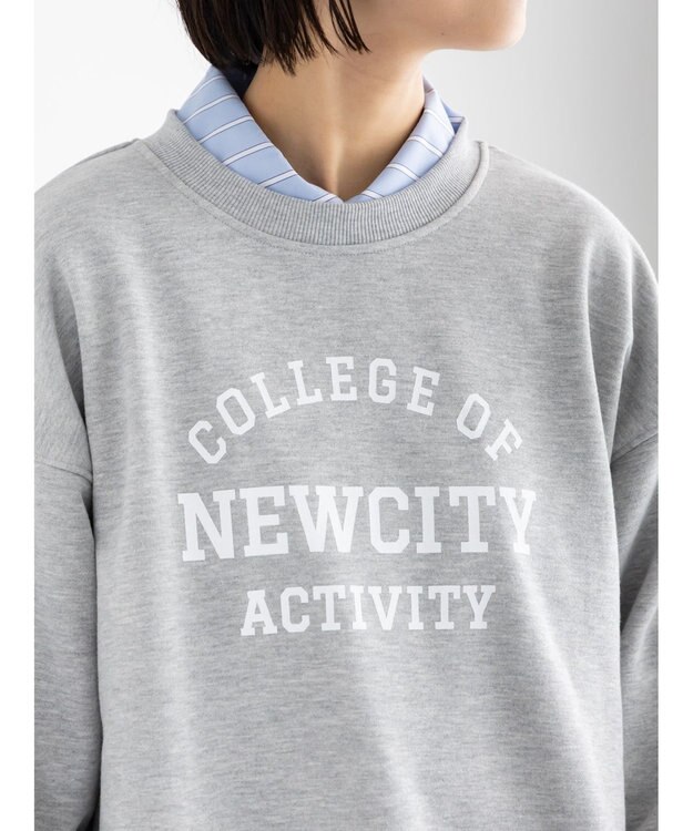 Te chichi 裏毛ロゴプルオーバー グレー