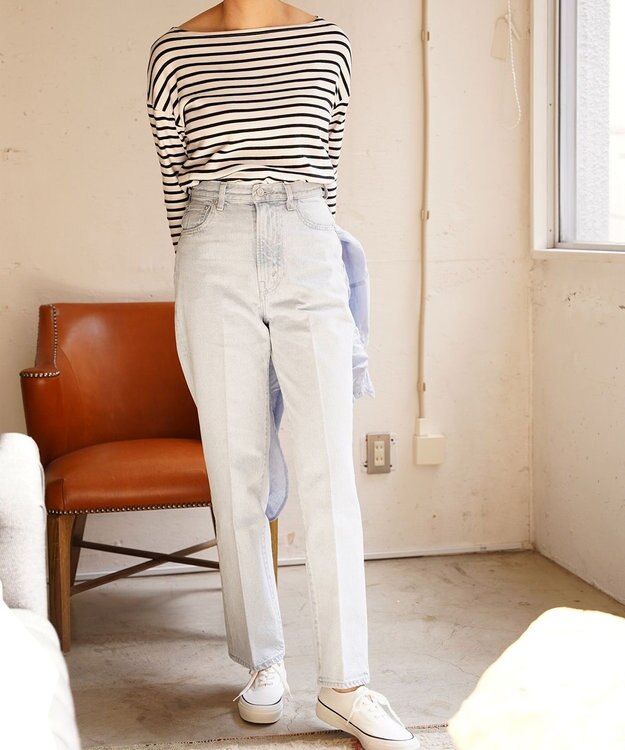 woadblue ハイライズデニムパンツ アイスブルー ICEBLUE