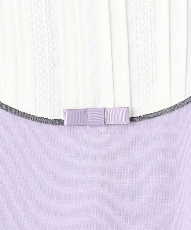 組曲 KIDS 【150-160㎝】【接触冷感・UVカット】サラリとヨークデザイン トップス ラベンダー