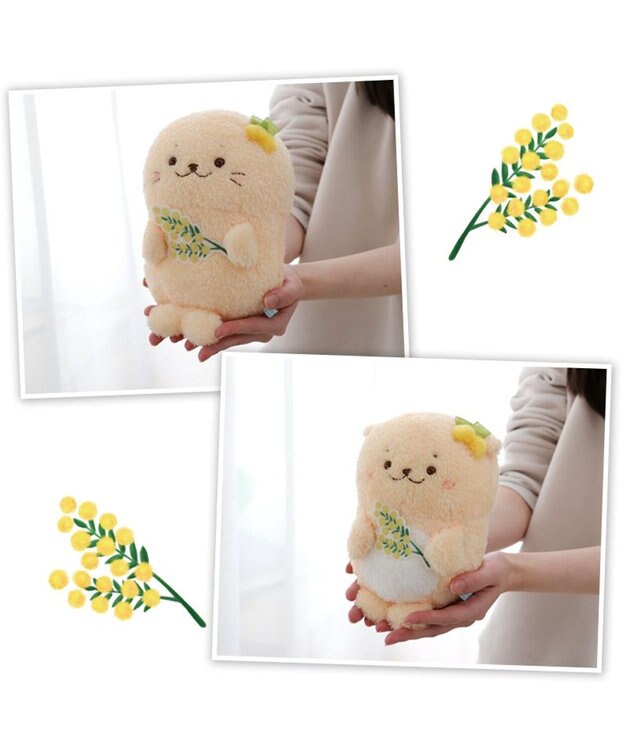 Mother garden しろたん ミモザマスコット 《らっこいぬ》 単品 らっこいぬ