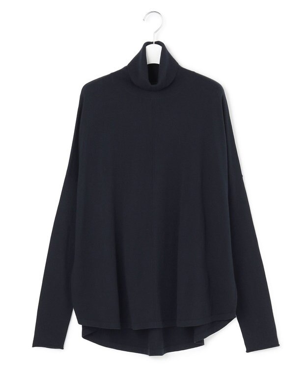 ICB L 【新色追加・WEB限定カラーあり】 ヴィスコースワイド タートルネックプルオーバー ネイビー