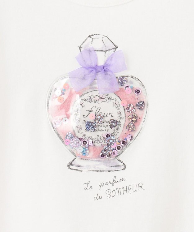 ANY KIDS シャラシャラビーズ Ｔシャツ ホワイト（香水）