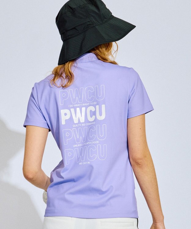 PW CIRCULUS 【UV遮蔽率99.5%  UVカット / 速乾 / ストレッチ】【WOMEN】ポケットモックT ゴルフウェア レディース パープル系