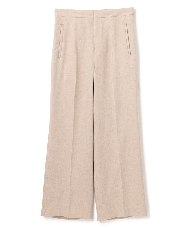 BEIGE， 【洗える】CAROLE / リネンライクフルレングスワイドパンツ Sand