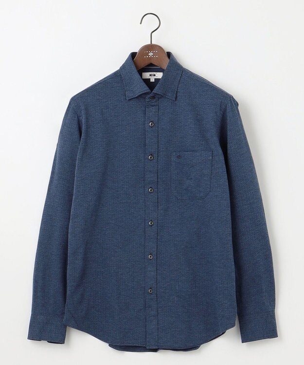 JOSEPH ABBOUD 【洗える】ドットジャガード ジャージー シャツ ネイビー系7