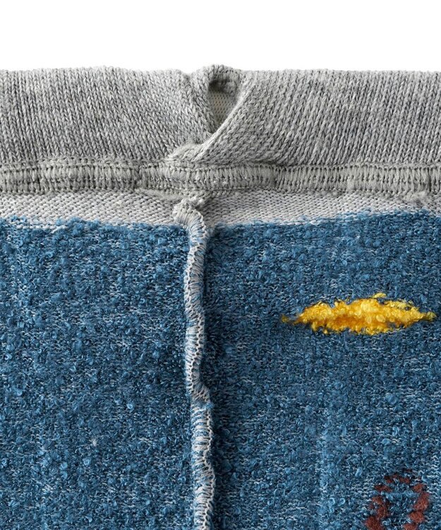 MIKI HOUSE HOT BISCUITS 【70-100cm】 シュクリーム素材 顔ドン あったかベビースパッツ 紺