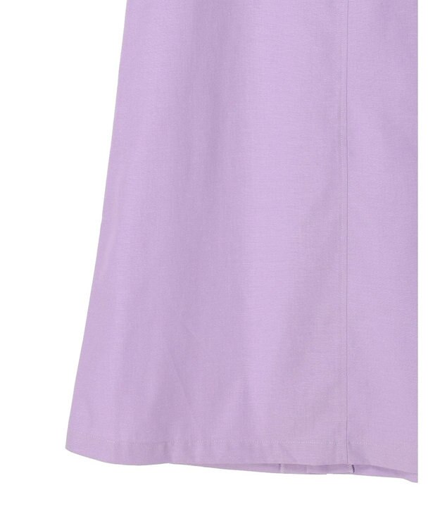 Green Parks 綿麻混台形マキシスカート Lavender
