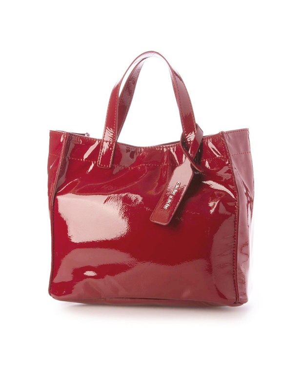 UNBILLION カシュカシュ cachecache / ソフトエナメルスクエア手提げトートS ワイン