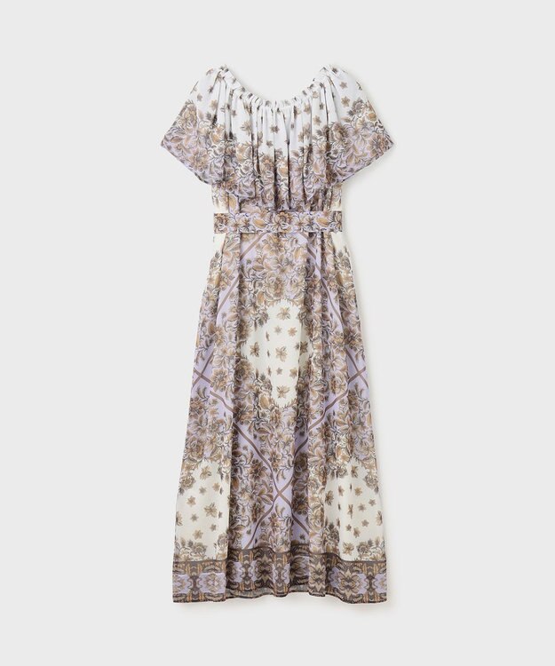 GRACE CONTINENTAL マルチWAYシフォンワンピース ブラウン