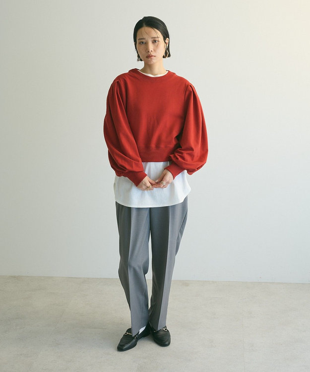 Green Parks ａ．タックスリーブスウェット Terracotta