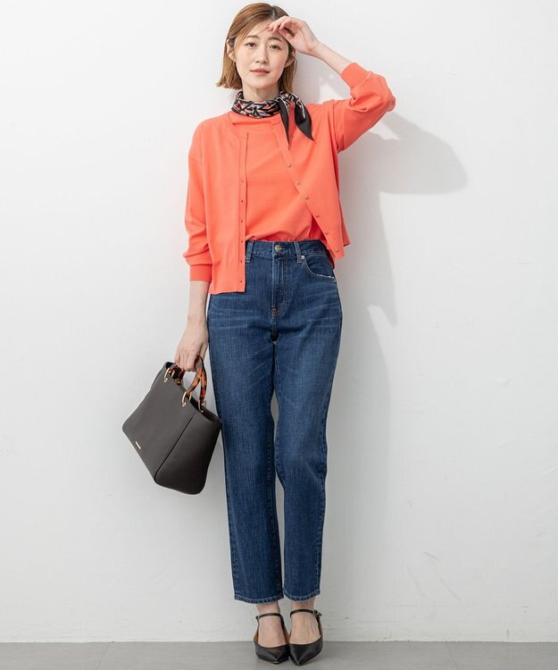 23区 【RED CARD TOKYO×23区】スリムストレート デニム パンツ ミッドブルー系