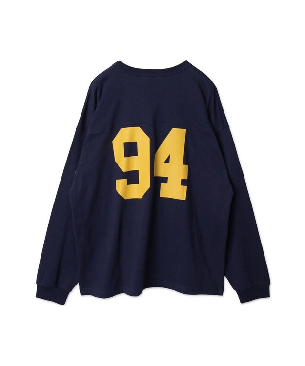 WEGO 【ユニセックス着用ITEM】ナンバリングフットボールBIG　T（LS） ネイビー