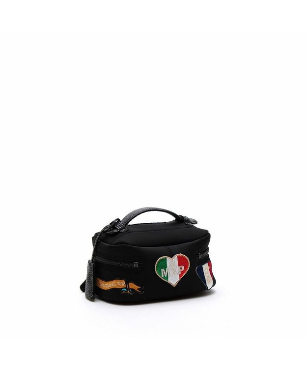 A.D.M.J. 【魔法の様に軽い】マジックライト/フラッグワッペンバニティバッグS ネグロ