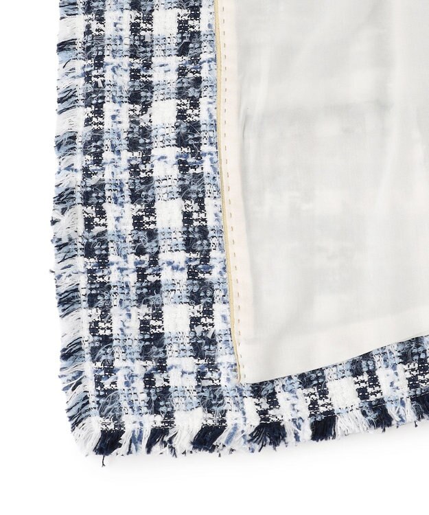 BEIGE， BERYL / ファンシーツイードノーカラージャケット Navy Mix