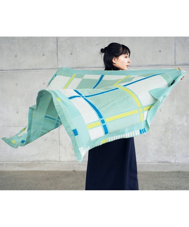 nitorito 【UNISEX】tanbo チェック柄 ストール moss green