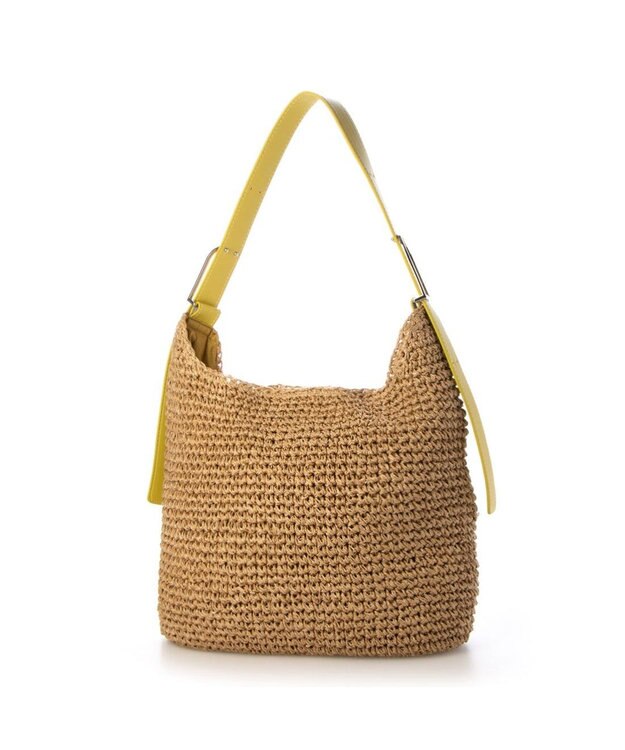 UNBILLION カシュカシュ cachecache / フリーハンドルクロッシェトートバッグ イエロー