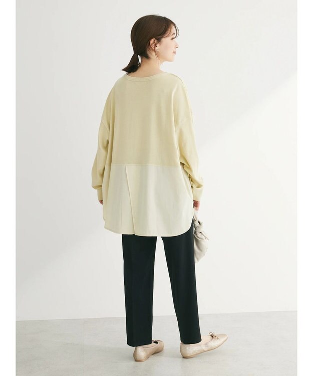 Green Parks ピグメントドッキングスリットデザインチュニック Lime Green