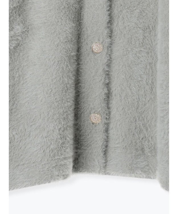 Te chichi ダブルフェイスフェザーカーディガン グレー