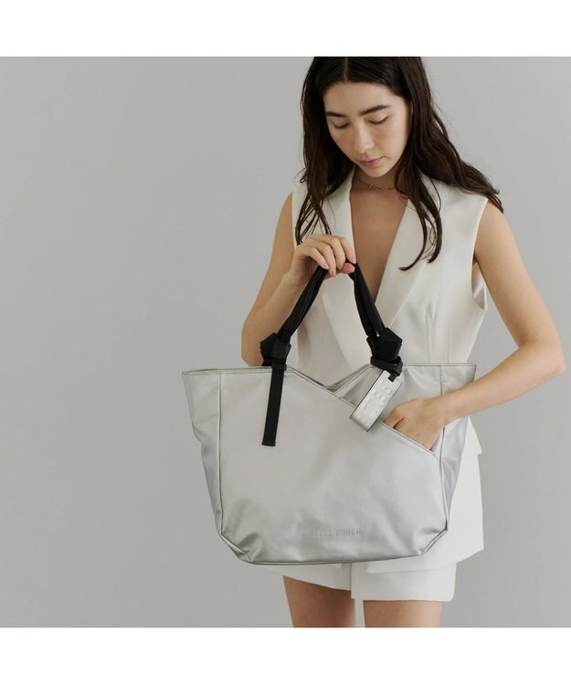 PELLE BORSA ビッグトートバッグ Cheers チアーズ 5209 シルバー