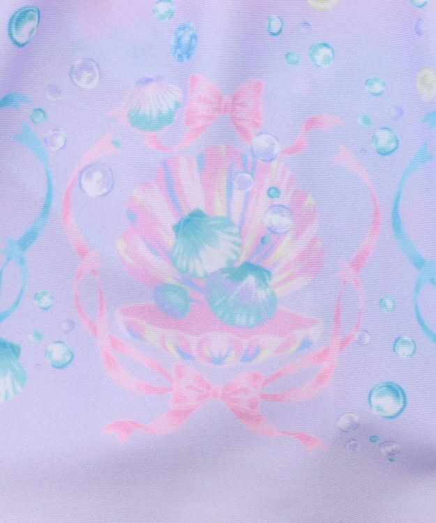 ANY KIDS 【UVカット】フリルワンピース水着 レインボー×マリン