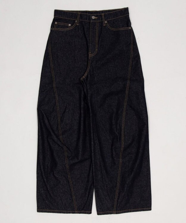 WEGO 【ユニセックス着用ITEM/SMLサイズ展開】カバーフィットバルーンデニムパンツ デニムインディゴ