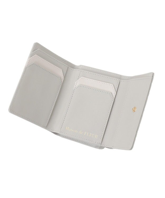 Maison de FLEUR カラーモノグラムウォレット Sax