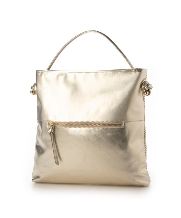 UNBILLION ペルケ perche / レザーメッシュ1本手結びトート ゴールド