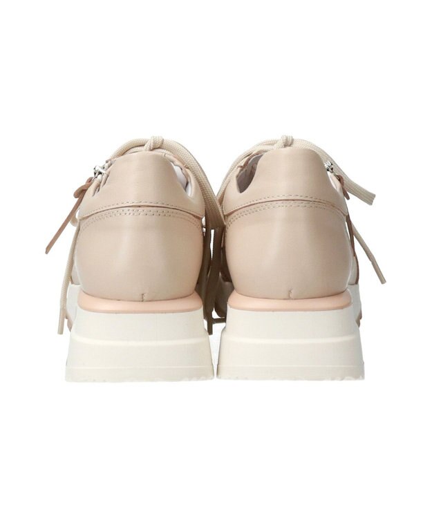INTER-CHAUSSURES 【QUSHELI】アウトサイドジップレザースニーカー ライトグレー