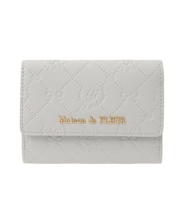 Maison de FLEUR カラーモノグラムウォレット Sax