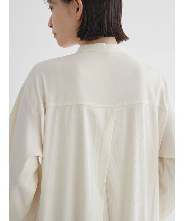 AMERICAN HOLIC バンドカラーバックタックワンピース Ivory