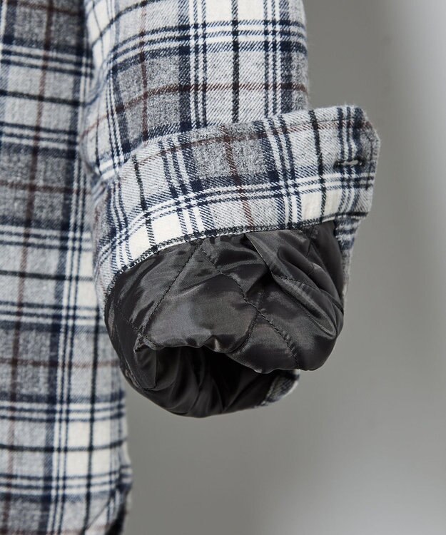 JOSEPH ABBOUD MOUNTAIN オーガニックラフィーネル ボアインナー シャツ ライトグレー系4