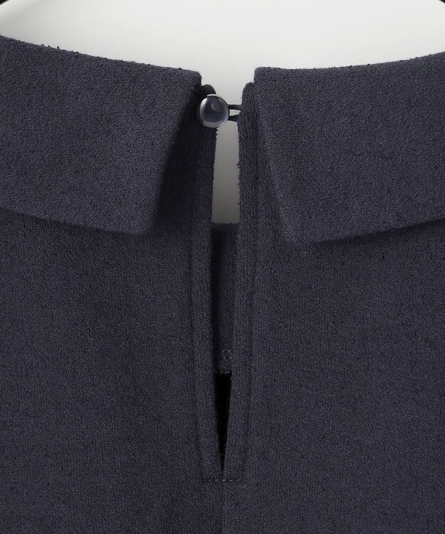 #Newans 【セレモニーにも/洗濯機可】ランタンスリーブブラウス ネイビー