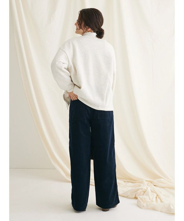 CRAFT STANDARD BOUTIQUE 裏起毛リングドットカーディガン Oatmeal