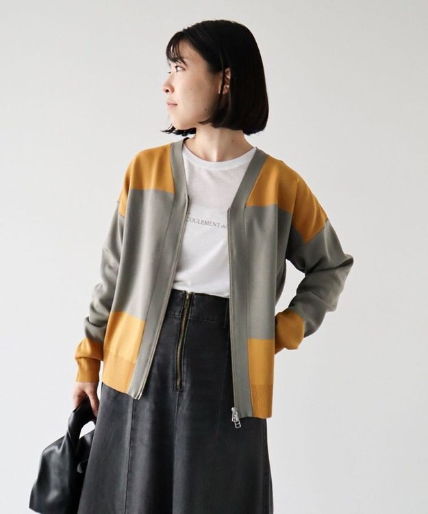 Green Parks ・ｆｕｒｒｙ　ｒａｔｅ　かる～いニットＺＩＰブル Gray