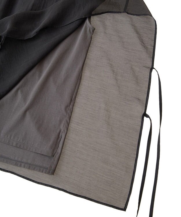 YECCA VECCA サイドリボンシアーレイヤードプルオーバー Dark Green