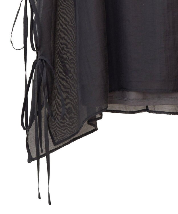 YECCA VECCA サイドリボンシアーレイヤードプルオーバー Dark Green