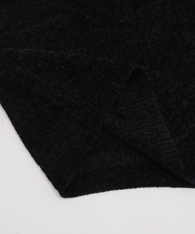 WEGO 【ユニセックス着用ITEM/MLサイズ展開】ベロアモールプルオーバー ブラック