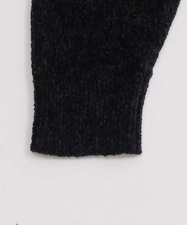 WEGO 【ユニセックス着用ITEM/MLサイズ展開】ベロアモールプルオーバー ブラック