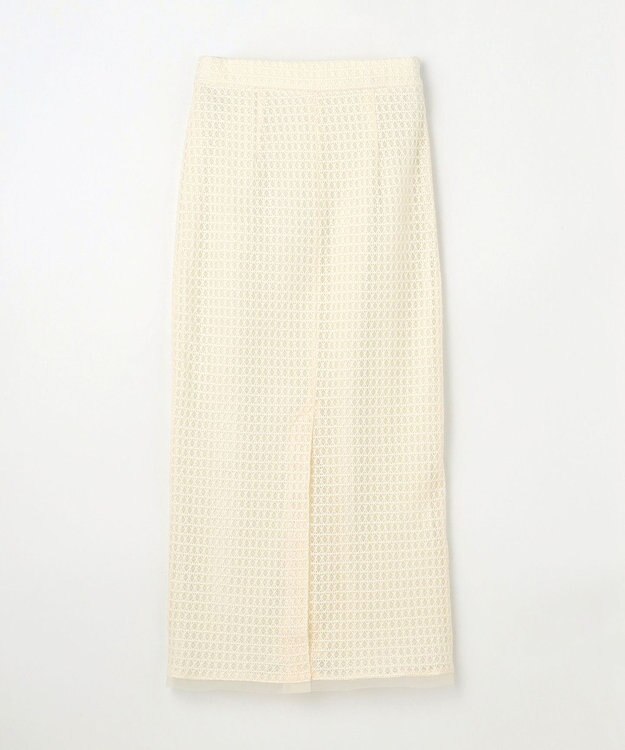 GRACE CONTINENTAL ラッセルメッシュスカート ベージュ