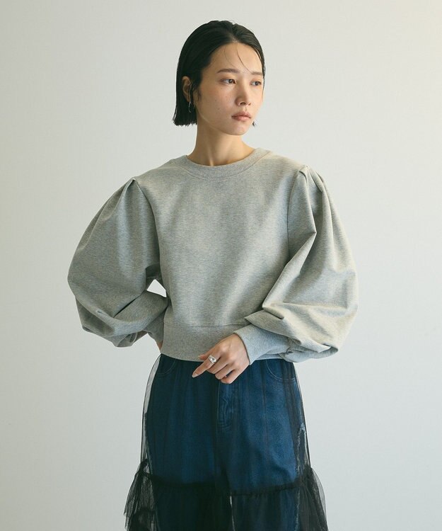 Green Parks ａ．タックスリーブスウェット Gray