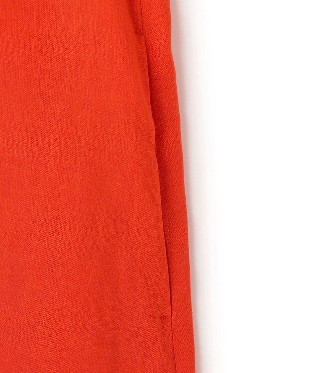 UNFILO リネンレーヨン スキッパー ワンピース オレンジ