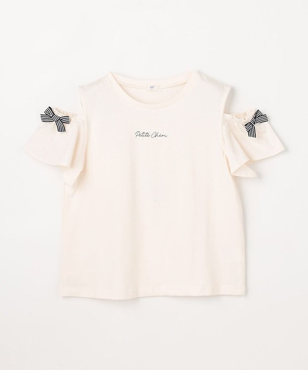 ANY KIDS 【綿100%】オンオフショルダー Tシャツ エクリュ