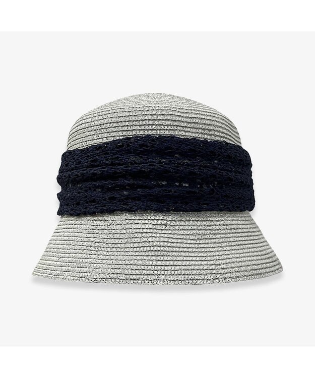 林八百吉商店 un chapeau  リネンブレードハット グレー